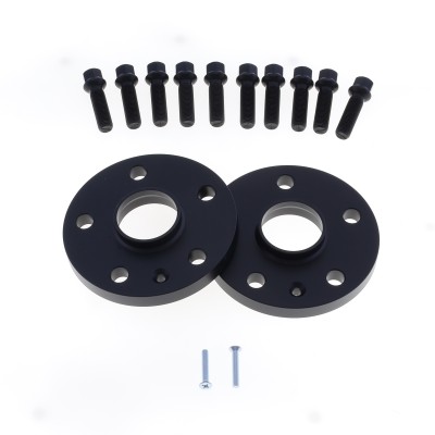 Coppia distanziali ANODIZZATI NERI da 12mm CON bullone sferico adatto a cerchi Originali per AUDI S6 Type Type 4F 01/2005 - 12/2