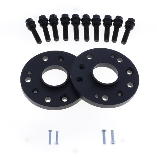 Coppia distanziali ANODIZZATI NERI da 12mm CON bullone sferico adatto a cerchi Originali per PORSCHE Boxter S Type 981 01/2012 -