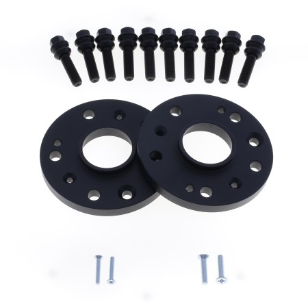 Coppia distanziali ANODIZZATI NERI da 12mm CON bullone sferico adatto a cerchi Originali per PORSCHE 911 Type 997 07/2004 - 12/2