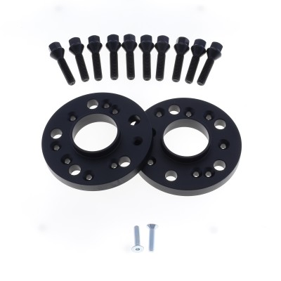 Coppia distanziali ANODIZZATI NERI da 12mm CON bullone conico adatto a cerchi Aftermarket per CHRYSLER Crossfire Type ZH 07/2003