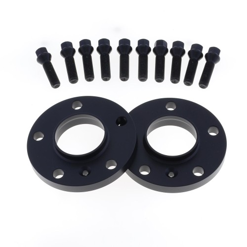 Coppia distanziali ANODIZZATI NERI da 16mm CON bullone conico adatto a cerchi Originali per BMW Serie 5 GT Type F07 / GT 11/2009