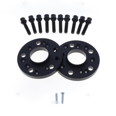 Coppia distanziali ANODIZZATI NERI da 16mm CON bullone conico adatto a cerchi Aftermarket per CHRYSLER Crossfire Type ZH 07/2003