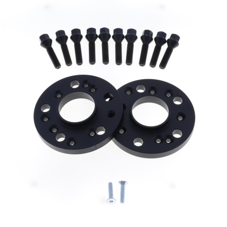 Coppia distanziali ANODIZZATI NERI da 16mm CON bullone conico adatto a cerchi Aftermarket per CHRYSLER Crossfire Type ZH 07/2003