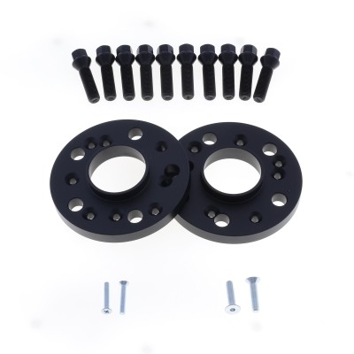 Coppia distanziali ANODIZZATI NERI da 16mm CON bullone conico adatto a cerchi Aftermarket per AUDI RS5 Type B8 01/2010 -