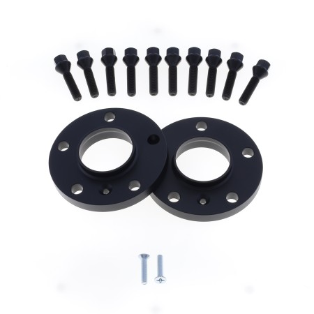 Coppia distanziali ANODIZZATI NERI da 20mm CON bullone conico adatto a cerchi Originali per BMW Serie 7 E23 05/1977  - 08/1986