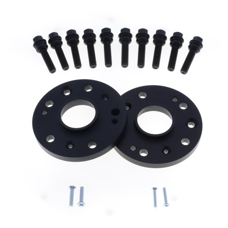 Coppia distanziali ANODIZZATI NERI da 20mm CON bullone sferico adatto a cerchi Originali per PORSCHE Cayenne (PO356) Type 9YA, 5