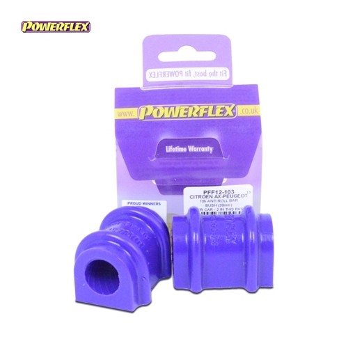 Posiz. n°3 - Qt. 2 - Powerflex per Peugeot 106 (1991 - 2003)  - PFF12-103 Boccola barra stabilizzatrice 20mm