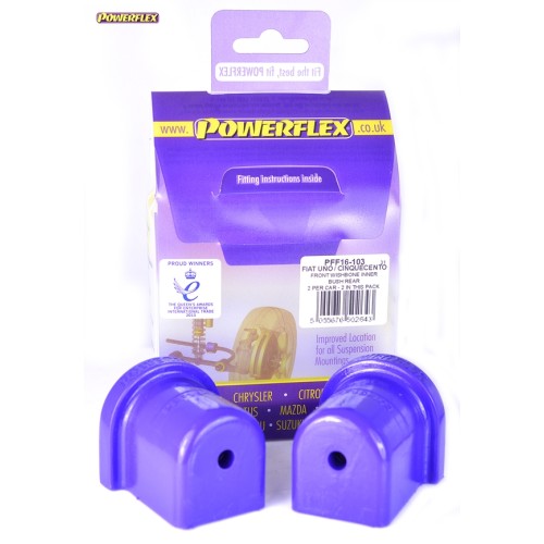 Posiz. n°2 - Qt. 2 - Powerflex per Fiat Cinquecento / Seicento  - PFF16-103 Boccola interna posteriore braccio oscillante anteri