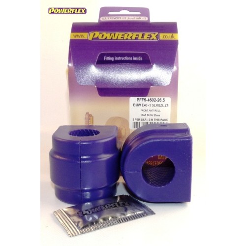 Posiz. n°3 - Qt. 2 - Powerflex per BMW Serie Z Z4 E89 (2009 -)  - PFF5-4602-26.5 Boccola barra stabilizzatrice anteriore 26.5mm