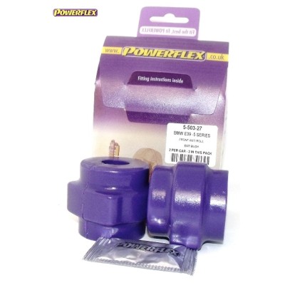 Posiz. n°3 - Qt. 2 - Powerflex per BMW Serie 5 E39 da 520 a 530 (1996 - 2004) - PFF5-503-27 Boccola barra stabilizzatrice anteri