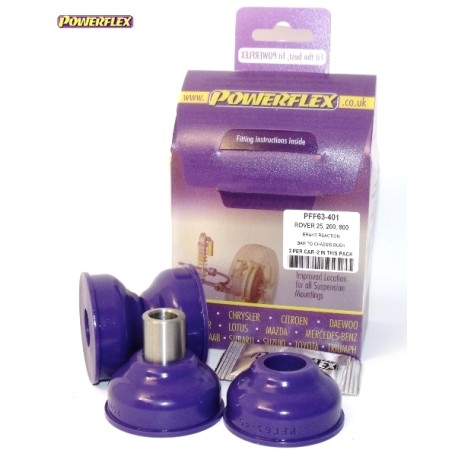 Posiz. n°1 - Qt. 2 - Powerflex per Rover 200 (1995-1999), 25 (1999-2005)  - PFF63-401 Boccola puntone anteriore
