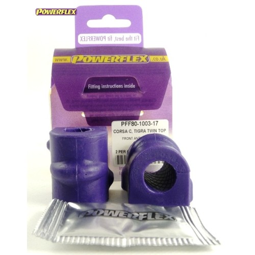 Posiz. n°3 - Qt. 2 - Powerflex per Opel Corsa C (2000-2006)  - PFF80-1003-17 Boccola barra stabilizzatrice anteriore 17mm