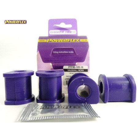 Posiz. n°3 - Qt. 4 - Powerflex per Opel Corsa A (1983-1993)  - PFF80-105-16 Boccola barra stabilizzatrice anteriore