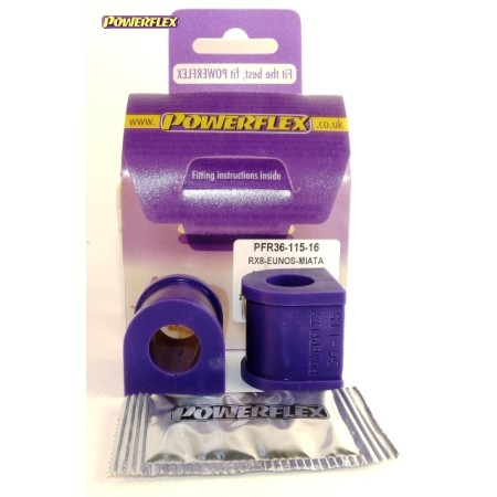 Posiz. n°8 - Qt. 2 - Powerflex per Mazda RX-8 (2003-2012)  - PFR36-115-16 Boccola barra stabilizzatrice posteriore 16mm