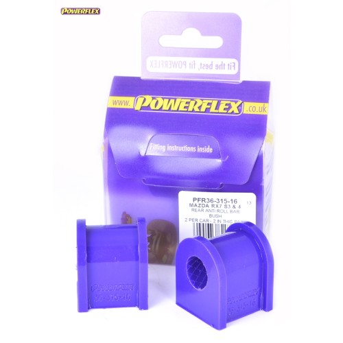 Posiz. n°8 - Qt. 2 - Powerflex per Mazda RX-8 (2003-2012)  - PFR36-315-16 Boccola barra stabilizzatrice posteriore 16mm