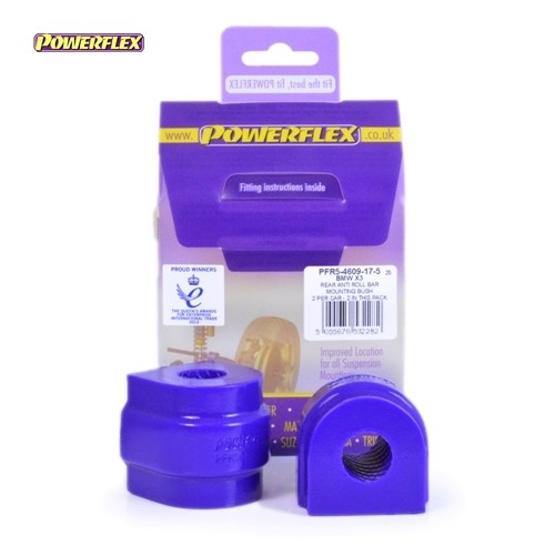 Posiz. n°5 - Qt. 2 - Powerflex per BMW Serie X X3 E83 (2003-2010) - PFR5-4609-17.5 Boccola barra stabilizzatrice posteriore 17.5