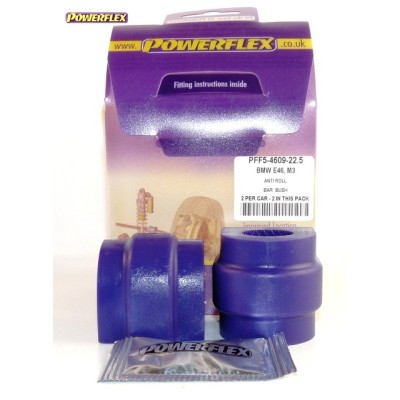 Posiz. n°4 - Qt. 2 - Powerflex per BMW Serie 3 E46 M3 incl. CSL (1999 - 2006) - PFR5-4609-22.5 Boccola barra stabilizzatrice pos