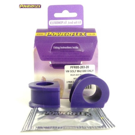 Posiz. n°13 - Qt. 2 - Powerflex per Volkswagen Golf Mk3 4WD Syncro (1993 - 1997)  - PFR85-263-20 Boccola interna barra stabilizz