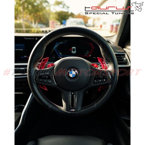 MMR04-0003-RED MMX Performance Palette cambio magnetiche BMW Serie F con volante M-Performance ROSSE Paddle sequenziale automati