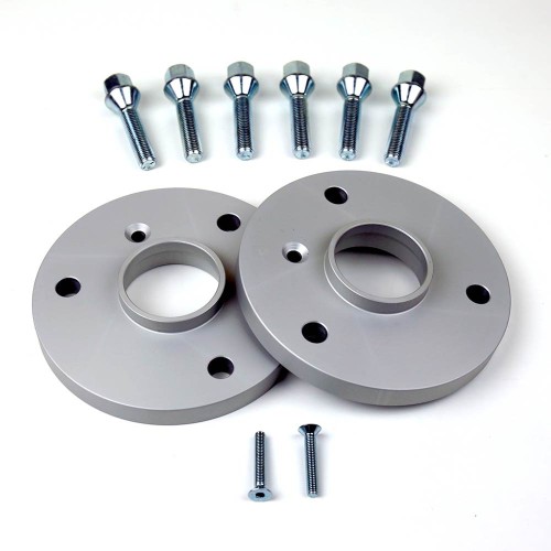 Coppia distanziali da 15mm CON bullone conico adatto a cerchi Aftermarket per Smart Fortwo 452 2007-2014