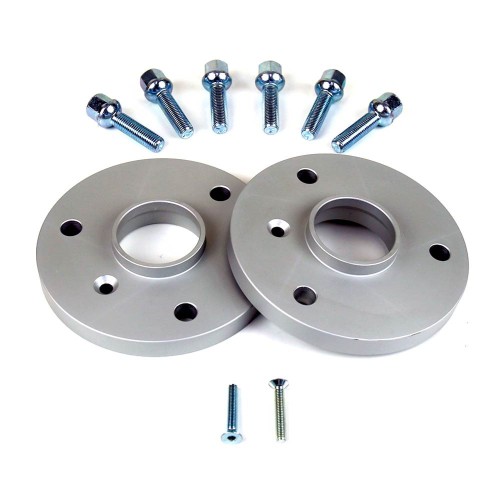 Coppia distanziali da 15mm CON bullone sferico adatto a cerchi Originali per Smart Fortwo 451 2003-2007