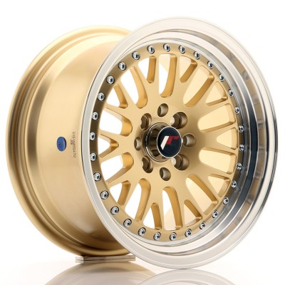 Cerchio in lega JR Wheels JR10 15x8 ET20 4x100/108 Gold w/Machined Lip