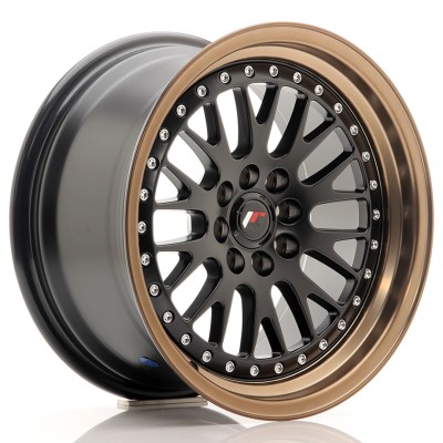 Cerchio in lega JR Wheels JR10 16x8 ET20 4x100/108 Matt Black w/Bronze Lip