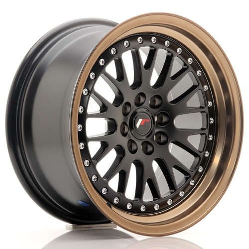 Cerchio in lega JR Wheels JR10 16x8 ET20 4x100/108 Matt Black w/Bronze Lip