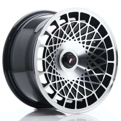 Cerchio in lega JR Wheels JR14 15x8 ET20-25 Blank Gloss Black Machined Face