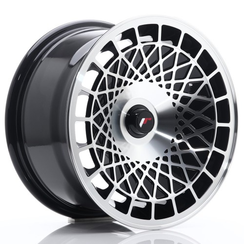Cerchio in lega JR Wheels JR14 15x8 ET20-25 Blank Gloss Black Machined Face