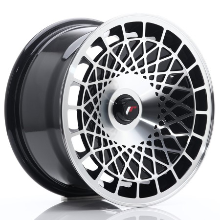 Cerchio in lega JR Wheels JR14 15x8 ET20-25 Blank Gloss Black Machined Face