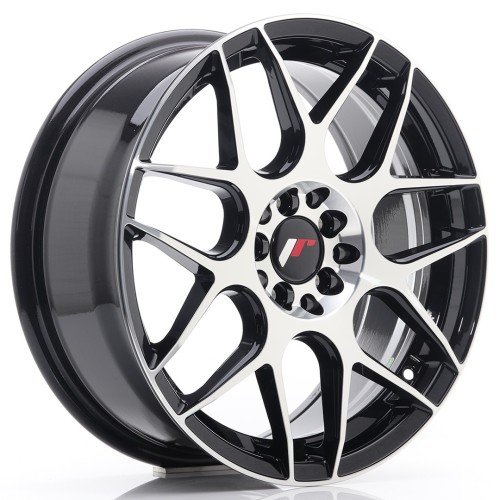Cerchio in lega JR Wheels JR18 17x7 ET40 5x100/114 Gloss Black Machined