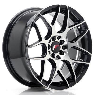 Cerchio in lega JR Wheels JR18 17x8 ET35 5x100/114 Gloss Black Machined