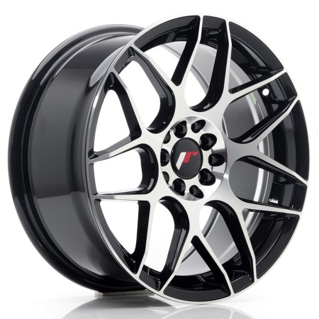 Cerchio in lega JR Wheels JR18 17x8 ET35 5x100/114 Gloss Black Machined