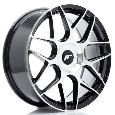 Cerchio in lega JR Wheels JR18 18x7,5 ET20-40 BLANK Black Machined Face