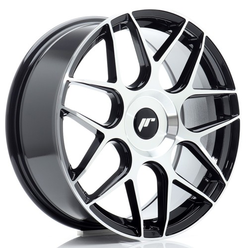 Cerchio in lega JR Wheels JR18 18x7,5 ET20-40 BLANK Black Machined Face