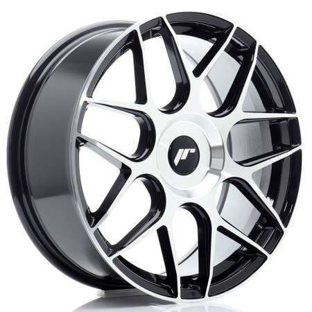 Cerchio in lega JR Wheels JR18 18x7,5 ET20-40 BLANK Black Machined Face