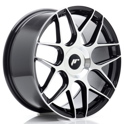 Cerchio in lega JR Wheels JR18 18x8,5 ET20-45 BLANK Black Machined Face