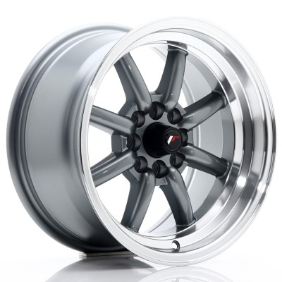 Cerchio in lega JR Wheels JR19 15x8 ET0 4x100/114 Gun Metal