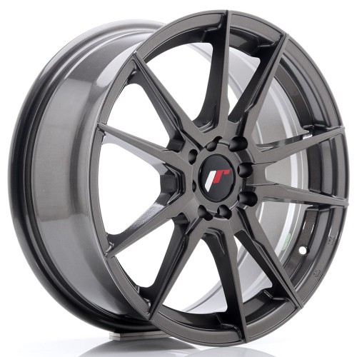 Cerchio in lega JR Wheels JR21 17x7 ET40 5x100/114 Hyper Gray