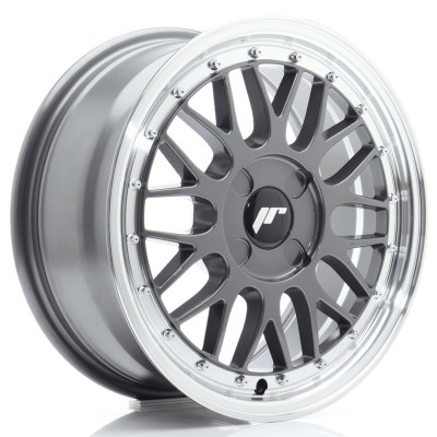 Cerchio in lega JR Wheels JR23 16x7 ET20-45 4H BLANK Hyper Gray w/Machined Lip