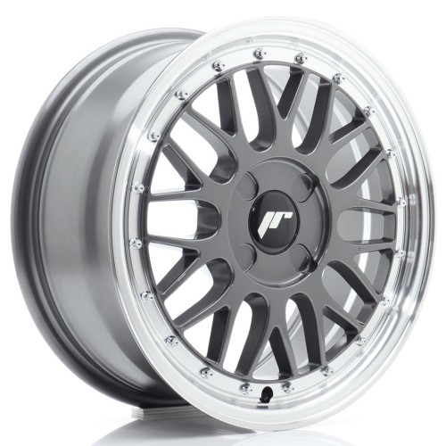 Cerchio in lega JR Wheels JR23 16x7 ET20-45 4H BLANK Hyper Gray w/Machined Lip