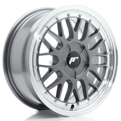 Cerchio in lega JR Wheels JR23 16x7 ET20-45 5H BLANK Hyper Gray w/Machined Lip