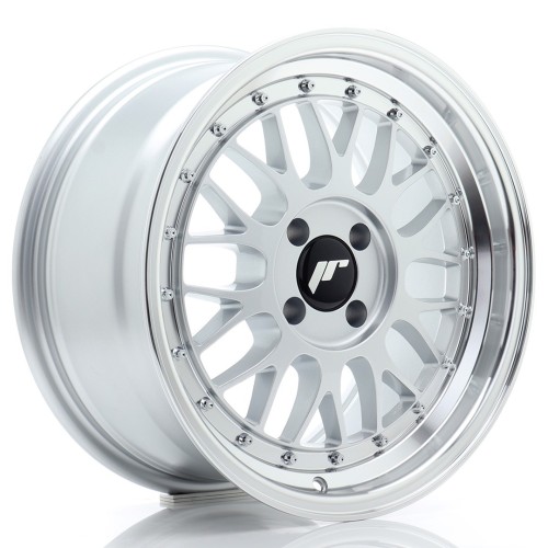 Cerchio in lega JR Wheels JR23 16x8 ET20 4x100 Hyper Silver w/Machined Lip