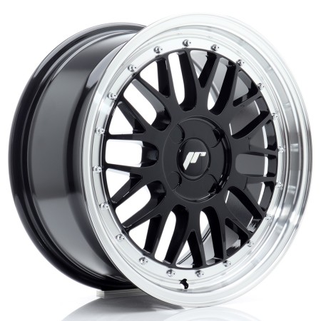 Cerchio in lega JR Wheels JR23 17x7,5 ET20-40 4H BLANK Gloss Black w/Machined Lip