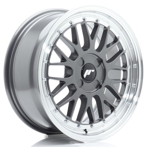 Cerchio in lega JR Wheels JR23 17x7,5 ET20-40 4H BLANK Hyper Gray w/Machined Lip
