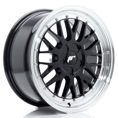 Cerchio in lega JR Wheels JR23 17x8 ET20-45 5H BLANK Gloss Black w/Machined Lip