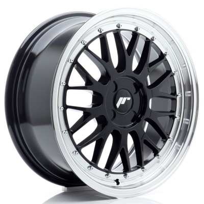 Cerchio in lega JR Wheels JR23 18x8 ET20-42 4H BLANK Glossy Black w/Machined Lip