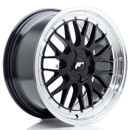 Cerchio in lega JR Wheels JR23 18x8 ET20-42 5H BLANK Glossy Black w/Machined Lip