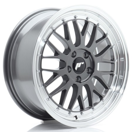 Cerchio in lega JR Wheels JR23 18x8 ET40 5x112 Hyper Gray w/Machined Lip